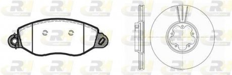 Гальмівний комплект (Диски RH 6608.10 + Колодки RH 2772.12) ROADHOUSE 8772.02