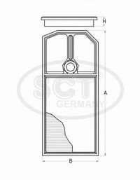 Фильтр воздушный CITROEN C4 Picasso / Grand C4 Picasso 1.6 HDi (10-) (SB 2281) SCT Germany SB2281 (фото 1)