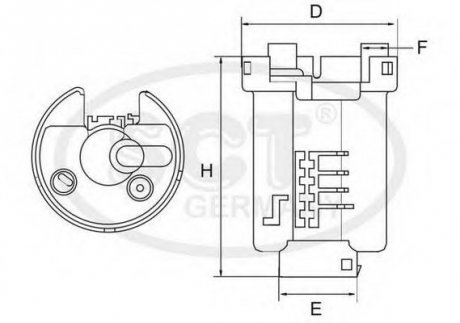 Фильтр топливный Citroen/Fiat/Mitsubishi/Peugeot 1.6d (ST 6507) SCT Germany ST6507 (фото 1)