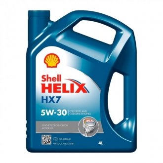 Моторна олива, 4л SHELL Helix HX7 5W-30 (SL/CF A3/B4) (4L)