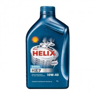 Моторна олива, 1л SHELL Helix HX7 Diesel 10W-40 (CF, A3/B4 + OEMs) (1L)