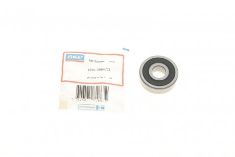 Подшипник шариковый радиальный (10х30х9) SKF 6200-2RSH/C3