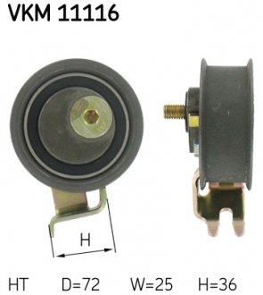 Натяжний ролик, ремінь ГРМ SKF VKM 11116