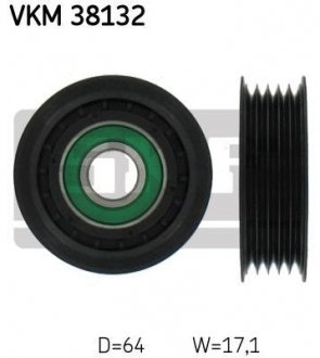 Ролик паразитний MERCEDES A(168/169)/B(W245)/Vaneo "1,4/2,0L "97-12 SKF VKM 38132 (фото 1)