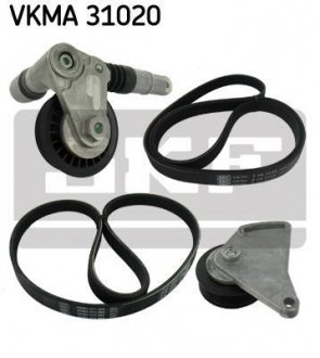 Комплект поліклиновий (ремінь+ролики) SKF VKMA 31020