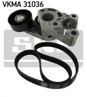 Комплект поліклиновий (ремінь+ролики) SKF VKMA 31036