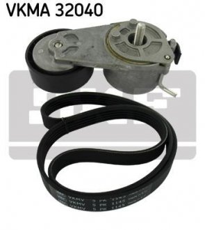 Комплект поліклиновий (ремінь+ролики) SKF VKMA 32040