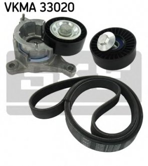 Комплект поліклиновий (ремінь+ролики) SKF VKMA 33020