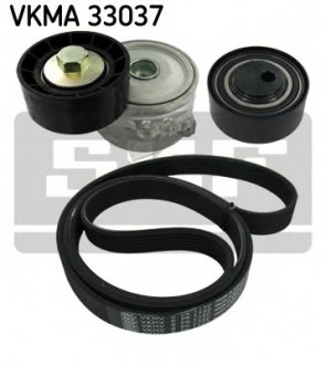 Комплект поліклиновий (ремінь+ролики) SKF VKMA 33037 (фото 1)