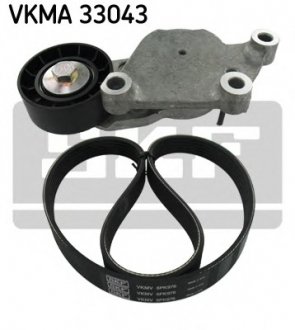 Комплект поліклиновий (ремінь+ролики) SKF VKMA 33043