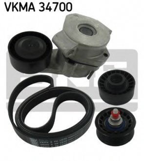 Комплект поліклиновий (ремінь+ролики) SKF VKMA34700