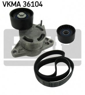 Комплект поліклиновий (ремінь+ролики) SKF VKMA 36104