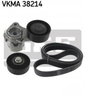 Комплект поліклиновий (ремінь+ролики) SKF VKMA 38214