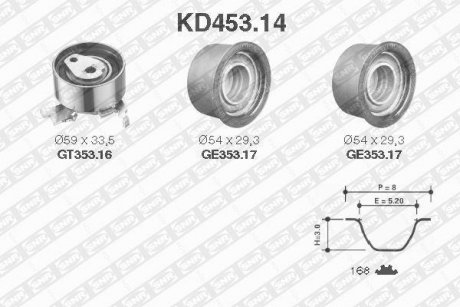 Комплект ременя газорозподільного механізму SNR SNR NTN KD453.14