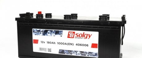 Акумуляторна батарея 180Ah/1000A (514x218x218/+L) Solgy 406006