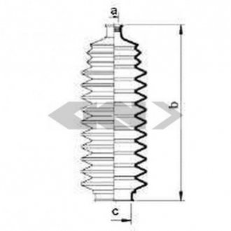 Ремонтний комплект пильника кермової рейки, з елементами монтажу SPIDAN 83821