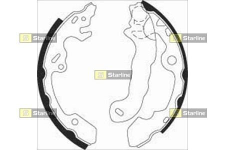 Гальмівні колодки барабанні STARLINE BC 07380