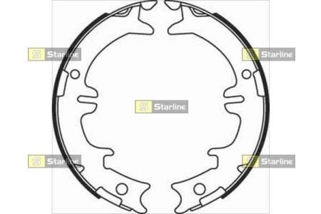 Гальмівні колодки барабанні STARLINE BC 08340 (фото 1)