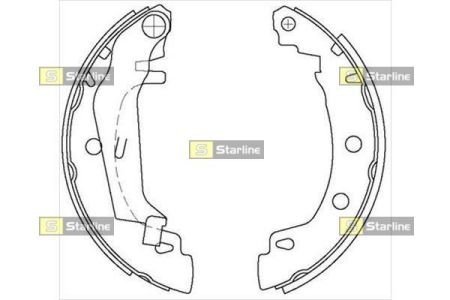 Гальмівні колодки барабанні STARLINE BC 08750 (фото 1)