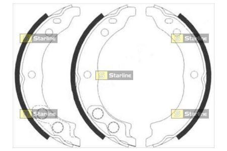 Гальмівні колодки барабанні STARLINE BC 08900