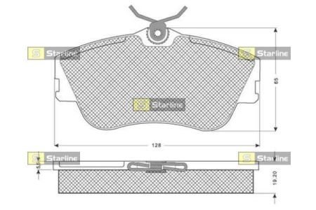 Гальмівні колодки дискові STARLINE BD S074