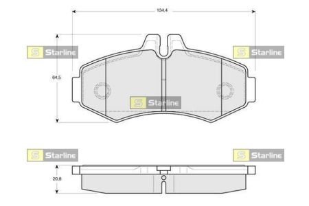 Гальмівні колодки дискові STARLINE BD S086