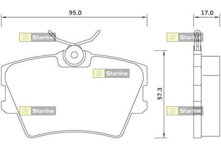 Гальмівні колодки дискові STARLINE BD S097