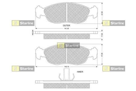 Гальмівні колодки дискові STARLINE BD S106