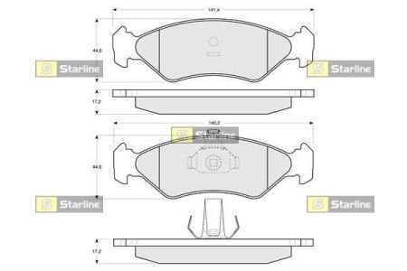 Гальмівні колодки дискові STARLINE BD S112