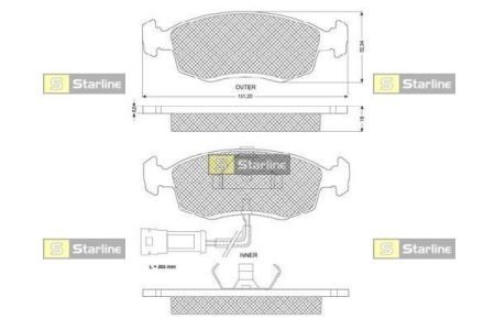 Гальмівні колодки дискові STARLINE BD S157