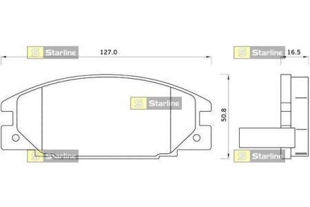 Гальмівні колодки дискові STARLINE BD S261