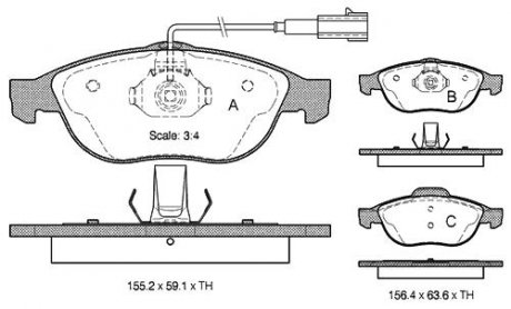 Гальмівні колодки дискові STARLINE BD S303