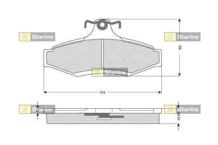 Гальмівні колодки дискові STARLINE BD S310 (фото 1)