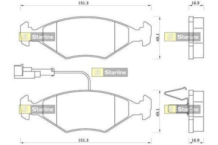 Гальмівні колодки дискові STARLINE BD S336