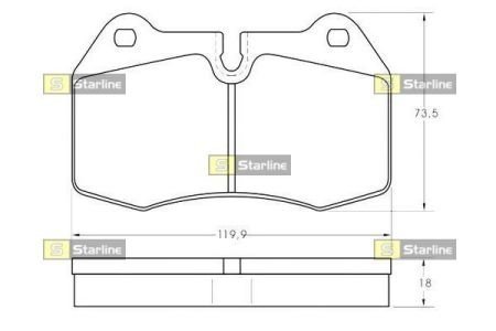 Гальмівні колодки дискові STARLINE BD S351 (фото 1)