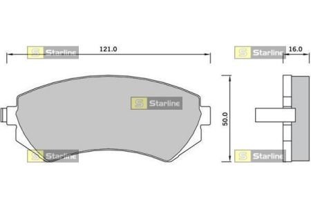 Гальмівні колодки дискові STARLINE BD S392