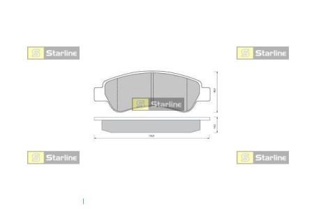 Гальмівні колодки дискові STARLINE BD S405