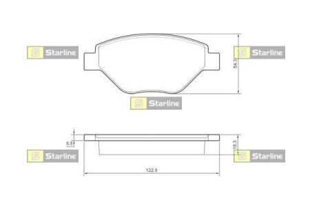 Гальмівні колодки дискові STARLINE BD S435