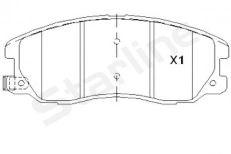 Гальмівні колодки дискові STARLINE BD S852P