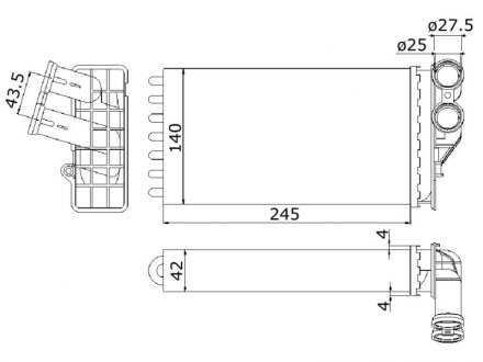 Радіатор опалення CITROEN C4 (2005) 2.0 STARLINE CNA6239