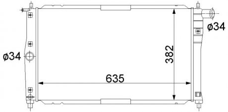 Радіатор охолодження DAEWOO LANOS (1997) 1.3 STARLINE DWA2014