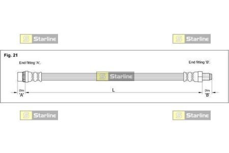 Гальмівний шланг STARLINE HA DA.1222