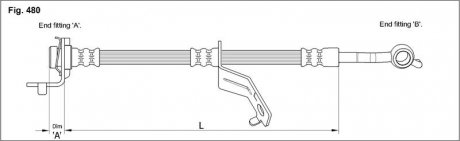 Гальмівний шланг STARLINE HA ST.1084