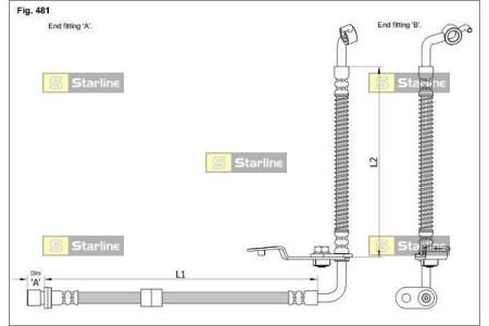 Гальмівний шланг STARLINE HA ST.1089