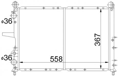 Радіатор охолодження FIAT COUPE (1994) 2.0 STARLINE LC2050