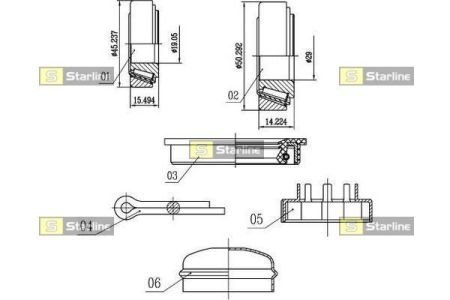 Підшипник колісний STARLINE LO 00542