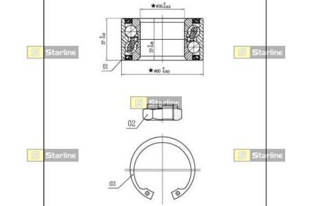 Підшипник колісний STARLINE LO 01307