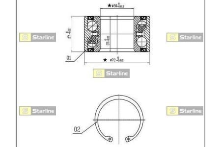 Підшипник колісний STARLINE LO 01459