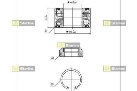 Підшипник колісний STARLINE LO 03431