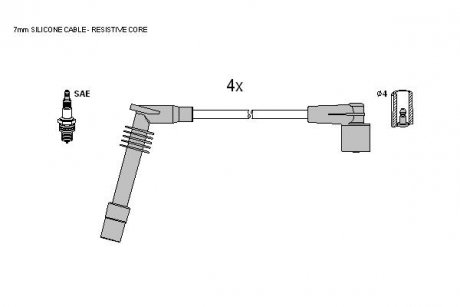 Комплект кабелiв запалювання STARLINE ZK 2732